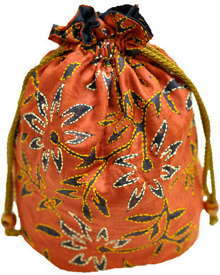 The India Craft House Kutch Emboidered Potli Multicolor