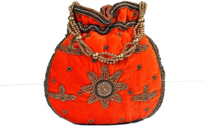 Craftstages Designer work Potli Orange