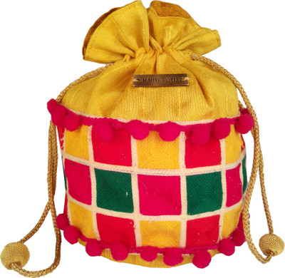 35% OFF on Haute Potli HP_Ethnic_Mu2 Potli Yellow 35% OFF on Haute Potli HP_Ethnic_Mu2 Potli Yellow