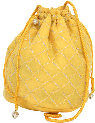 4% OFF on Chikanbarn Chikankari 10 Potli Yellow1