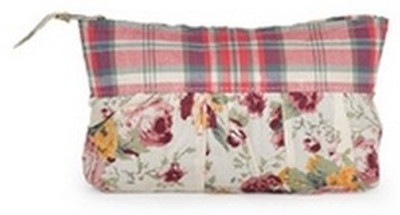 46% OFF on Use Me Chequered Floral Pouch Multicolor