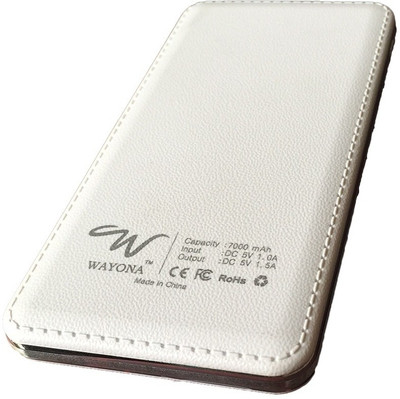 Wayona W4 7000 mAh Ultra Slim Power Bank 7000 mAh (White) 