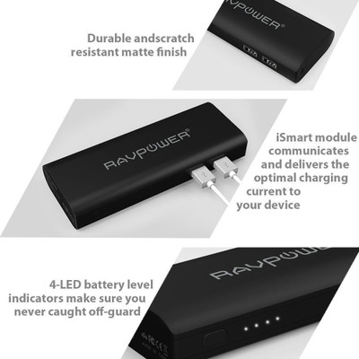 RAVPower RP-PB022 13400mAh iSmart Technology 13400 mAh (Black) 