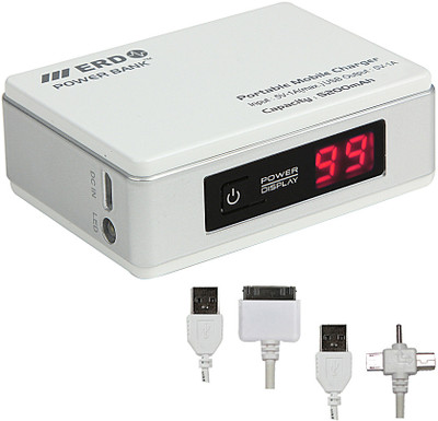 ERD LP-206 Portable Mobile Charger - Power Bank - White