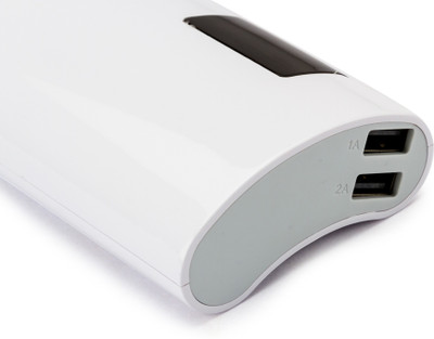 ASPOR A343 Power Bank with 2 USB Outputs Real Capacity 11000 mAh (White) 