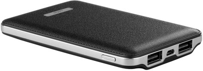 Artis AR-PB6000-BLK Slim Dual Usb Portable Power Bank 6000 mAh (Black) 