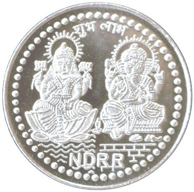 43% OFF on NDRR Lakshmi Ganesh2 S 999 10gm Bis Hallmarked Silver Plated Festival