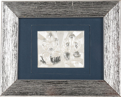77% OFF on Jewel Fuel Laxmi Ganesha Jumbo Frame Silver Plated Gift