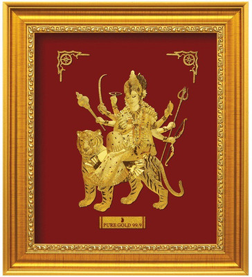 5% OFF on Anurag Jewellers Manimajra Durga A-7 24k 99.9% Sheet Artwork-Prima Art Gold Plated Decorative