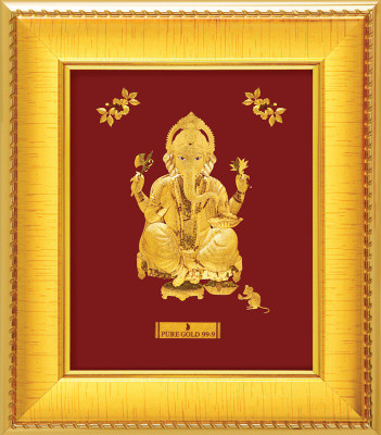 5% OFF on Anurag Jewellers Manimajra Lord Avighna Ganesha A-7 In 24k 99.9% Sheet Artwork-Prima Art Gold Plated Decorative
