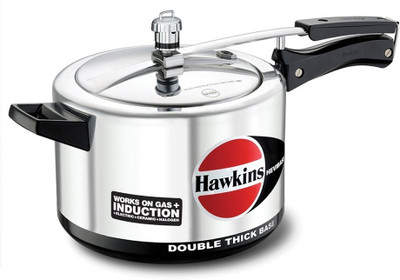 5% OFF on Hawkins Hevibase 8 L Pressure Cooker Induction Bottom, Aluminium