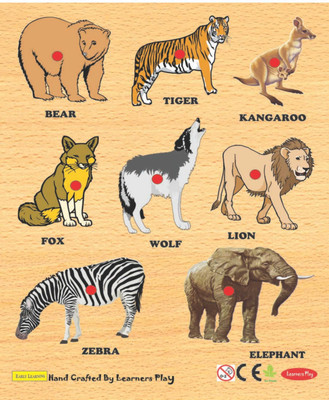 6% OFF on Learner's Play Wild Animals Knob Puzzle 6% OFF on Learner's Play Wild Animals Knob Puzzle
