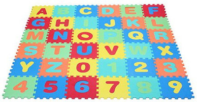 Kiddy 26pcs Alphabet (A-Z) & 10pcs Numbers (0-9) Puzzle Mat