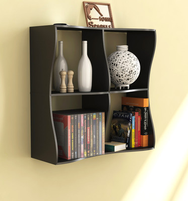 63% OFF on Home Sparkle Wave Design Wooden Wall Shelf Number of Shelves - 4, Black 63% OFF on Home Sparkle Wave Design Wooden Wall Shelf Number of Shelves - 4, Black