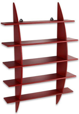15% OFF on Decorhand Wooden Wall Shelf Number of Shelves - 5, Red 15% OFF on Decorhand Wooden Wall Shelf Number of Shelves - 5, Red