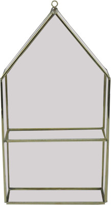 36% OFF on Exim 11 Brass, Glass Wall Shelf Number of Shelves - 2, Gold