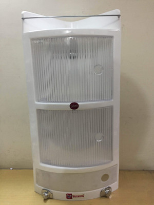 4% OFF on Waterking Crystal Corner Cabinet Plastic Wall Shelf Number of Shelves - 4, White