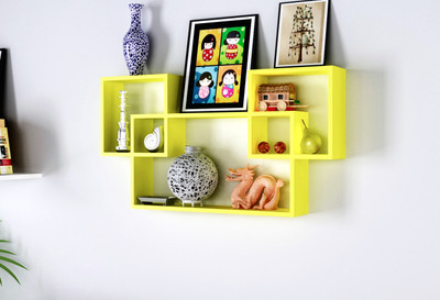 66% OFF on Home Sparkle Interconnected Wooden Wall Shelf Number of Shelves - 7, Yellow 66% OFF on Home Sparkle Interconnected Wooden Wall Shelf Number of Shelves - 7, Yellow
