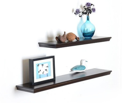 LifeEstyle Wooden Wall Shelf Number of Shelves - 2, Black LifeEstyle Wooden Wall Shelf Number of Shelves - 2, Black