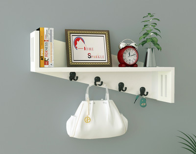 54% OFF on Home Sparkle Multipurpose Wooden Wall Shelf((Number of Shelves - 1, White)) 54% OFF on Home Sparkle Multipurpose Wooden Wall Shelf((Number of Shelves - 1, White))