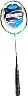 Tennex Badminton Racket T666 Strung Badminton Racquet (Green, Weight - 214) 