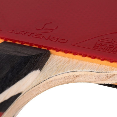 Artengo FR 960 Strung Table Tennis Racquet (Red, Black, Weight - 120 g) 