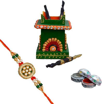 81% OFF on eCraftIndia Rakhi with Papier-Mache Pen Stand & Roli Tikka Design Rakhi 81% OFF on eCraftIndia Rakhi with Papier-Mache Pen Stand & Roli Tikka Design Rakhi