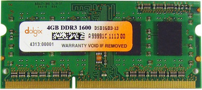 Dolgix Unbuffered DDR3 4 GB Laptop (DOL4GD3SO1600) Dolgix Unbuffered DDR3 4 GB Laptop (DOL4GD3SO1600)