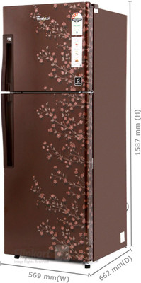 Whirlpool 265 L Frost Free Double Door Refrigerator (NEO FR278 ROY 3S, Wine Gloria) 
