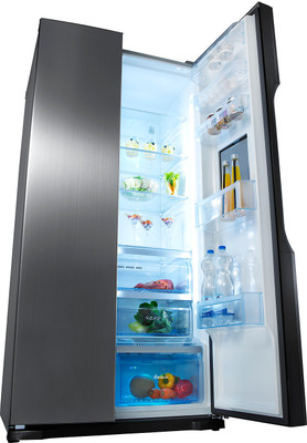 Panasonic 630 L Frost Free Side by Side Refrigerator (NR-BS63VSX2, Silver) 