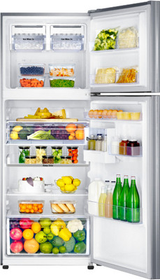 SAMSUNG 415 L Frost Free Double Door Refrigerator (RT42HDAGESL, Real Stainless) 