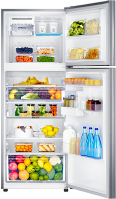 SAMSUNG 415 L Frost Free Double Door Refrigerator (RT42HDAGESL, Real Stainless) 