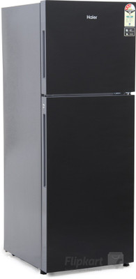 Haier 270 L Frost Free Double Door Refrigerator (HRF-2904PKG-R, Black Glass) 