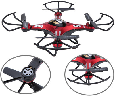 Toys Bhoomi Professional RC Quadcopter Drone With 2.0MP HD Camera & FPV Monitor LCD - 2.4Ghz 5.8G 6-Axis Headless Mode One Key Return (Red)
