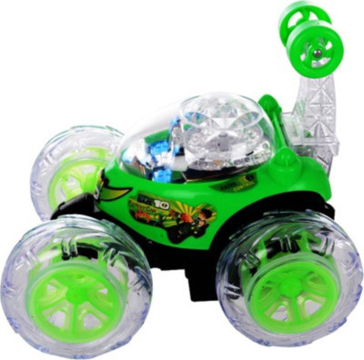 Dinoimpex Ben 10 Rmote Control Green Stunt Car (Green)