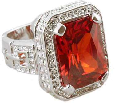 50% OFF on Pretty Girl Brass Rhodium Plated Ring