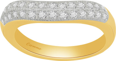 50% OFF on Ciemme 0.99 CT Contour Stackable Silver Cubic Zirconia 18K Yellow Gold Plated Ring