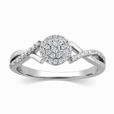 Kama Jewellery Roz White Gold Diamond 18 K Ring