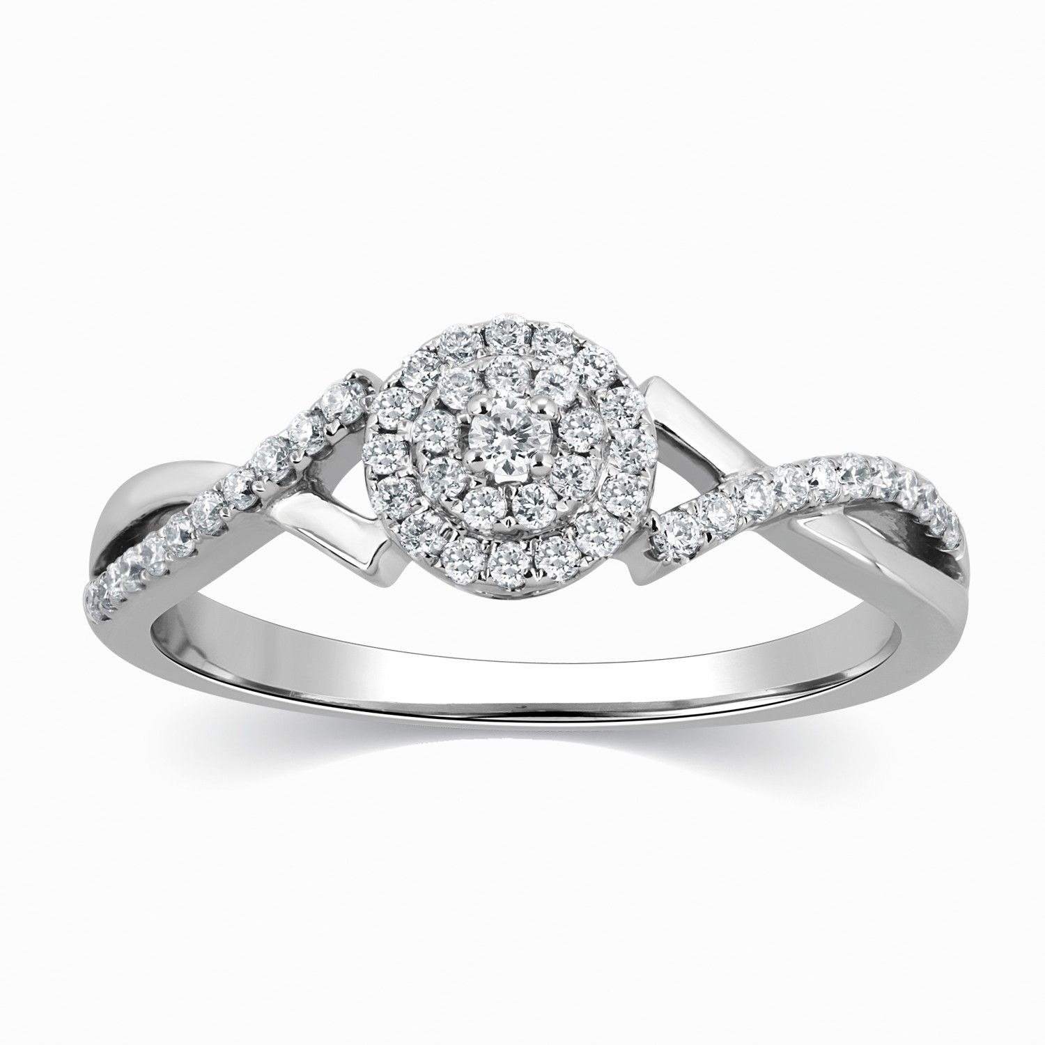 Kama Jewellery Roz White Gold Diamond 18 K Ring