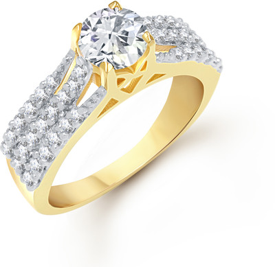 70% OFF on VK Jewels Alloy Cubic Zirconia 18K Yellow Gold Plated 18 K Ring