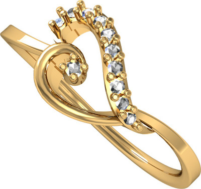 30% OFF on Saanvi Jewel Valentine's Day Yellow Gold Diamond 18 K Ring