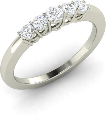 10% OFF on Diamondere Pentagon White Gold Diamond 18K White Gold Plated 18 K Ring