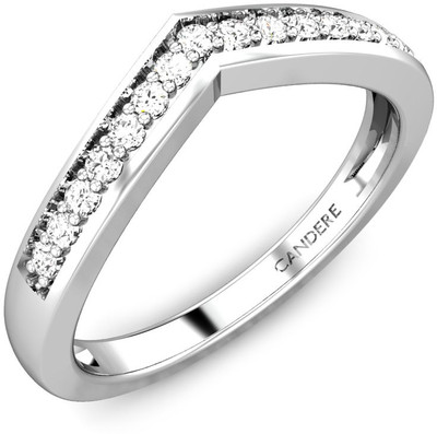 14% OFF on Candere Starlight Diamond Eternity White Gold Rhodium Plated 18 K Ring