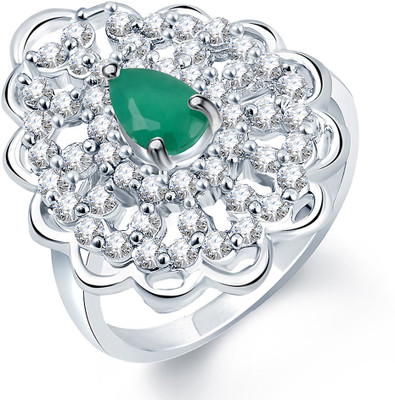 70% OFF on Sukkhi Enchanting Alloy Cubic Zirconia Rhodium Plated Ring