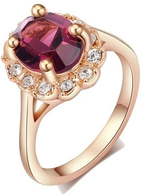 59% OFF on Kaizer Jewelry Alloy Cubic Zirconia 18K Rose Gold Plated Ring