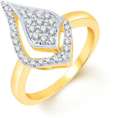 64% OFF on Sukkhi Fine Alloy Cubic Zirconia 18K Yellow Gold, Rhodium Plated Ring