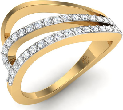 30% OFF on Theme Jewels Casual LR-0058, Certified Real Diamond & 18Kt Hallmarked Yellow Gold Diamond 18 K Ring