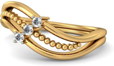 BlueStone The Lucrezia Yellow Gold Diamond 14K Yellow Gold Plated 14 K Ring