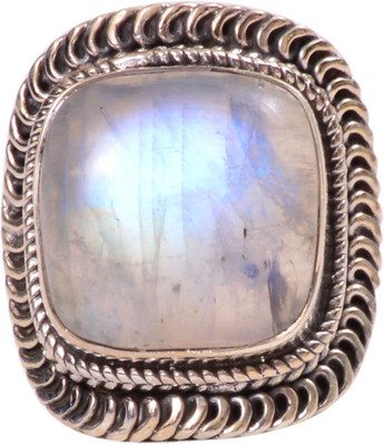 46% OFF on Rubera Silver Moonstone Ring