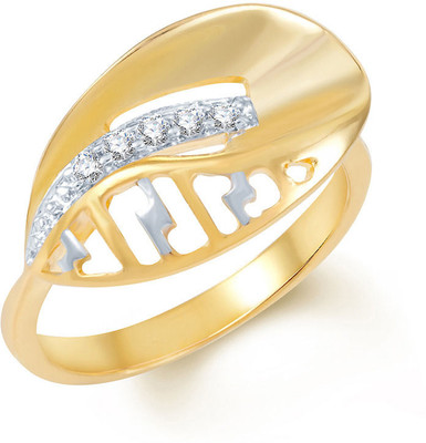56% OFF on Sukkhi Delightful Alloy Cubic Zirconia 18K Yellow Gold, Rhodium Plated Ring